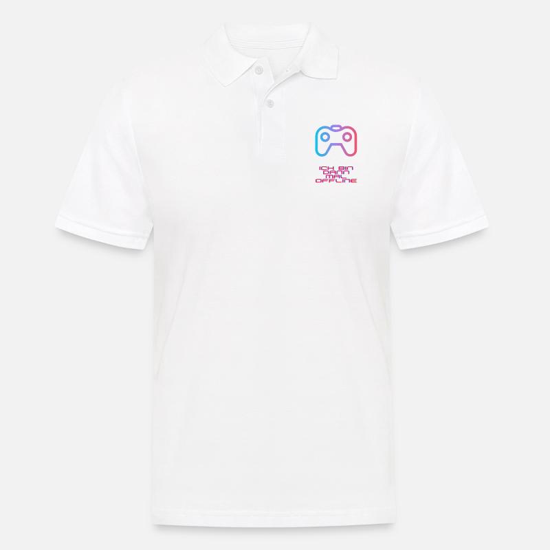Ich bin dann mal offline - Männer Poloshirt - Weiß