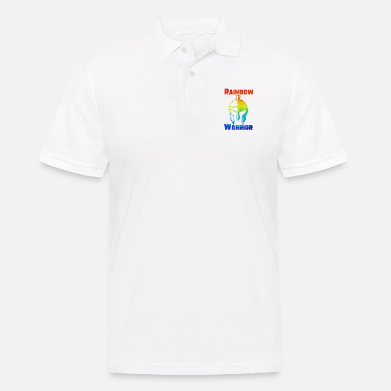 Rainbow Warrior - Männer Poloshirt - Weiß