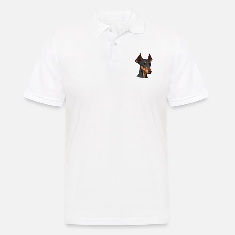 Dobermann Dobermannwelpe Hund Dobermanntrainer - Männer Poloshirt - Weiß