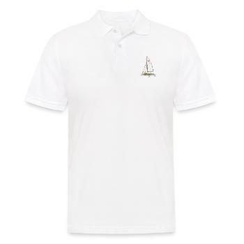 FAM gelb 2 Fenster - Männer Poloshirt - Weiß - Vorne - Kai (181cm)