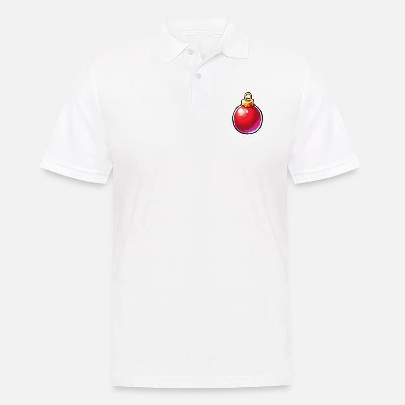 Weihnachtskugel - Männer Poloshirt - Weiß