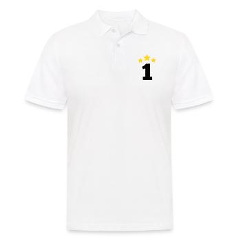 1 an étoile - cadeau de 1e anniversaire - Polo Homme - blanc - Devant - Kai (181cm)