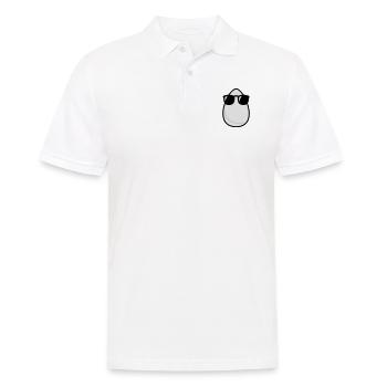 Cool Egg head / Cool Eierkopf (3c) - Men's Polo Shirt - white - Front - Kai (181cm)