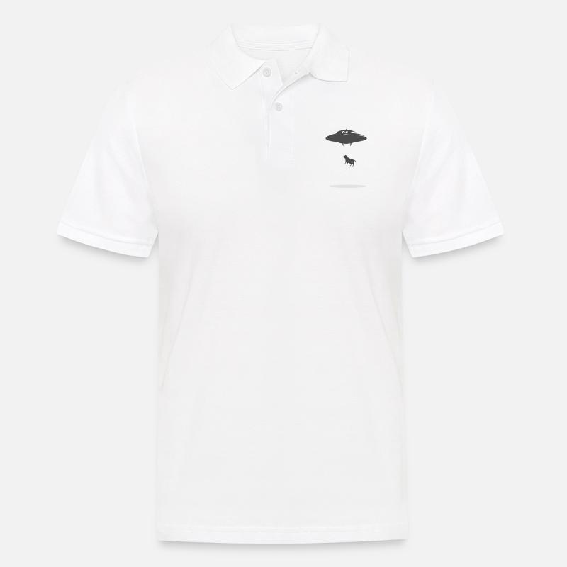 cowabduction - Männer Poloshirt - Weiß