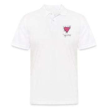 Together Forever Partner Valentine's Day Heart Wine - Men's Polo Shirt - white - Front - Kai (181cm)