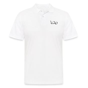 420 Graffiti - Männer Poloshirt - Weiß - Vorne - Kai (181cm)