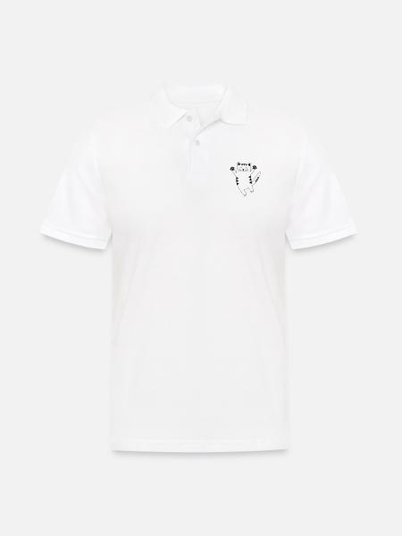 cat - Men's Polo Shirt - white