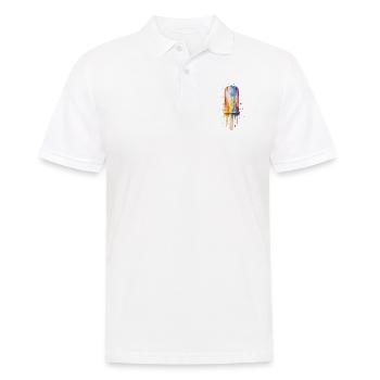 Regenbogen-Eis am Stiel mit Sommerspaß - Männer Poloshirt - Weiß - Vorne - Kai (181cm)