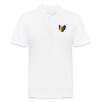 Herz des Stolzes - Männer Poloshirt - Weiß - Vorne - Kai (181cm)