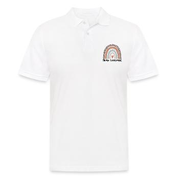 Home Economist Rainbow Leopard Funny Home - Men's Polo Shirt - white - Front - Kai (181cm)
