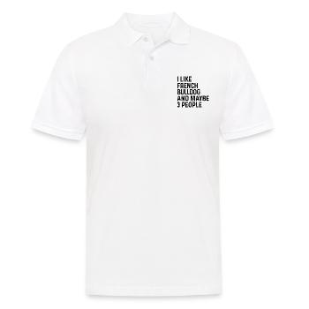 J'aime le bouledogue français et peut-être 3 personnes amoureux des chiens - Polo Homme - blanc - Devant - Kai (181cm)