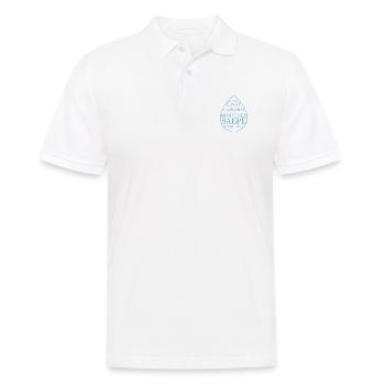 steter tropfen höhlt den stein latein im tropfen - Männer Poloshirt - Weiß - Vorne - Kai (181cm)