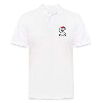 Ours polaire Noël mignon - Polo Homme - blanc - Devant - Kai (181cm)