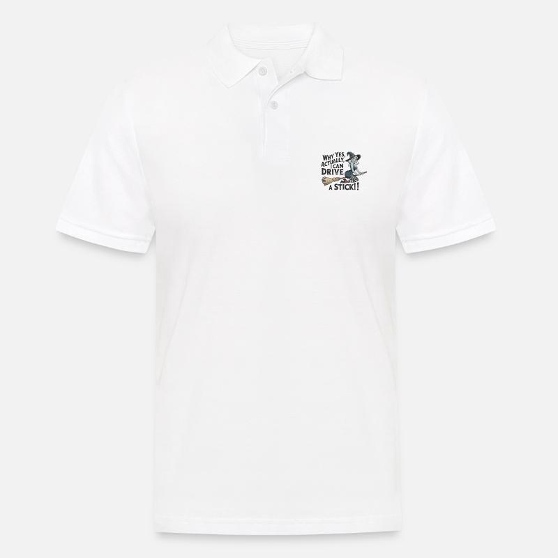 Ja, Ich Kann Einen Besen Lenken Hexe - Männer Poloshirt - Weiß