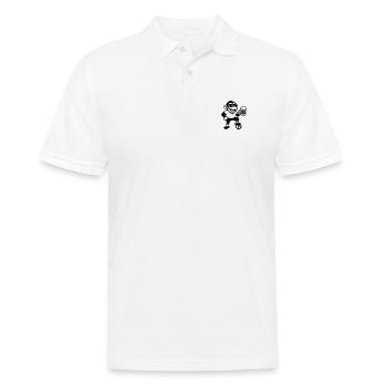Affe Fussballer Bier - Männer Poloshirt - Weiß - Vorne - Kai (181cm)