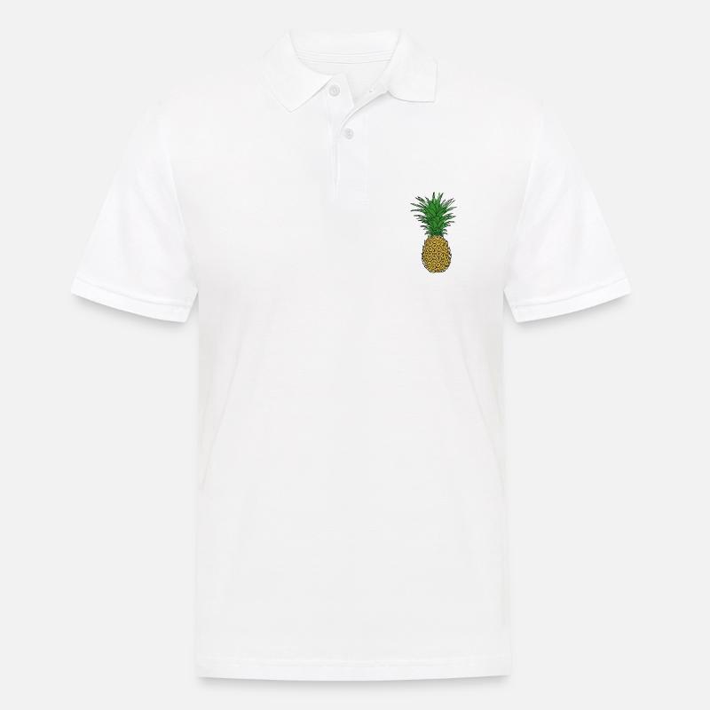 Ananas - Männer Poloshirt - Weiß