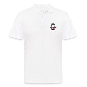 Vacances de bande dessinée de requin - Polo Homme - blanc - Devant - Kai (181cm)