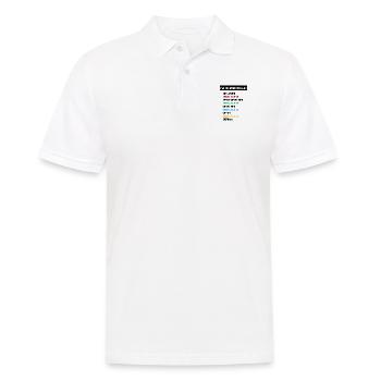 T shirt geek ma journée idéale - Polo Homme - blanc - Devant - Kai (181cm)