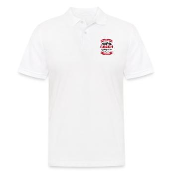 On sait qu'on est un super coach - Polo Homme - blanc - Devant - Kai (181cm)