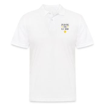 J'peux pas j'suis électricien - Polo Homme - blanc - Devant - Kai (181cm)