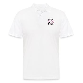 Ich muss nicht nein sagen Ich bin die Oma - Männer Poloshirt - Weiß - Vorne - Kai (181cm)
