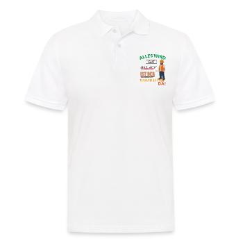 Baumeister Shirt • Construction Site Construction Worker Gift - Men's Polo Shirt - white - Front - Kai (181cm)