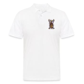 Un saint prêtre effrayant avec un squelette - Polo Homme - blanc - Devant - Kai (181cm)
