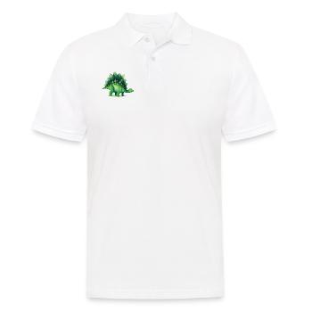 Dinosaur Stegosaurus Green Lizard Gift - Men's Polo Shirt - white - Front - Kai (181cm)
