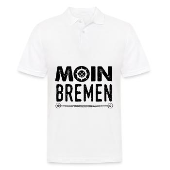 Moin Bremen Bremer Küste Nordsee Moin Anker Moin - Männer Poloshirt - Weiß - Vorne - Kai (181cm)