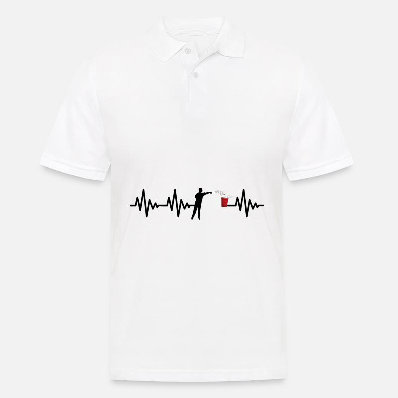 Saufen Biertrinker Geschenke Trinkspiel Bierpong - Männer Poloshirt - Weiß