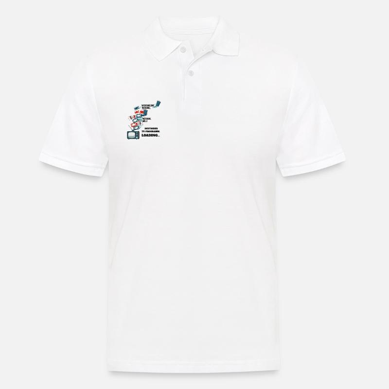Deutsches TV-Programm: Loading... - Männer Poloshirt - Weiß