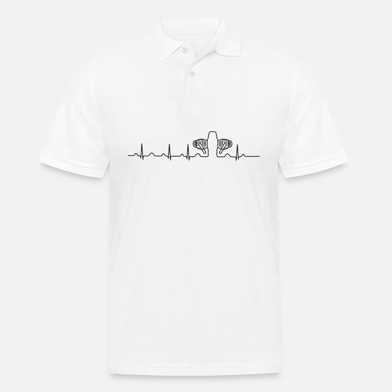 Boxer Motor Herzfrequenz Herzschlagen - Männer Poloshirt - Weiß
