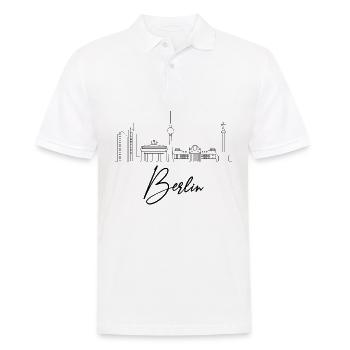 Berlin - Männer Poloshirt - Weiß - Vorne - Kai (181cm)