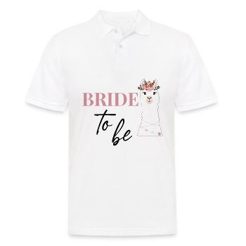 Bride to be Braut Alpaka JGA Junggesellenabschied - Männer Poloshirt - Weiß - Vorne - Kai (181cm)