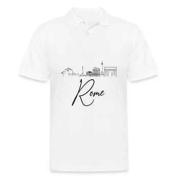 Rome Rom Roma Italien Italy Skyline - Männer Poloshirt - Weiß - Vorne - Kai (181cm)