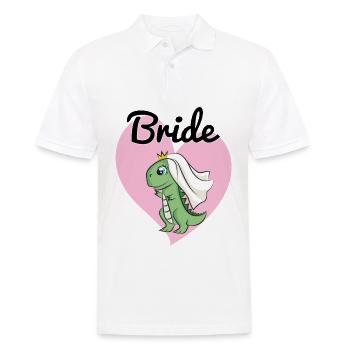 Mariée pour être Dino Dinosaurs JGA mariage mariage - Polo Homme - blanc - Devant - Kai (181cm)
