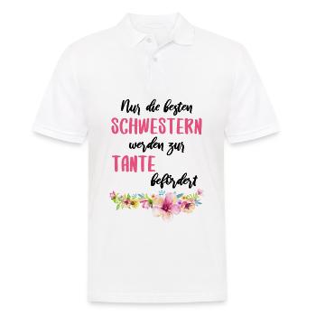 Schwester Tante Schwangerschaft Schwanger Mama - Männer Poloshirt - Weiß - Vorne - Kai (181cm)