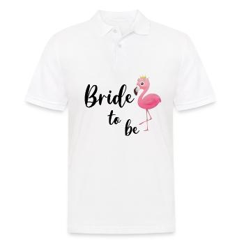Bride To Be Braut Flamingo Flamingos Verlobung JGA - Männer Poloshirt - Weiß - Vorne - Kai (181cm)
