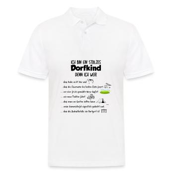 Ich bin ein stolzes Dorfkind - Männer Poloshirt - Weiß - Vorne - Kai (181cm)
