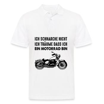Ronflements de moto de rêve drôles - Polo Homme - blanc - Devant - Kai (181cm)