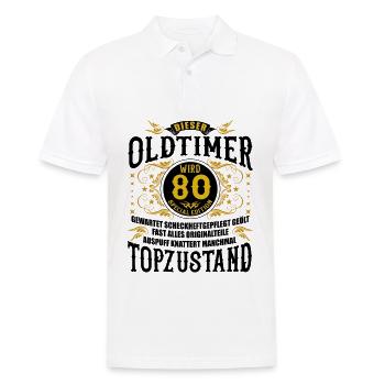 80 Geburtstag 80. Jubiläum 80 Ehrentag Geschenk - Männer Poloshirt - Weiß - Vorne - Kai (181cm)