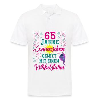 65 Geburtstag Frauen Geschenk 65 Jahre Geburtstag - Männer Poloshirt - Weiß - Vorne - Kai (181cm)