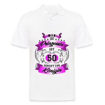 50 Geburtstag Frauen Geschenk 50 Jahre Geburtstag - Männer Poloshirt - Weiß - Vorne - Kai (181cm)