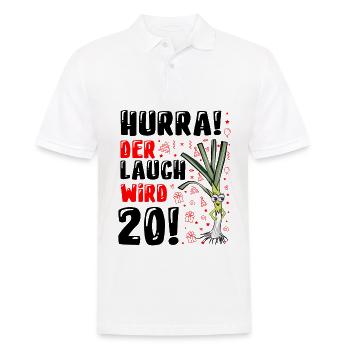 20 Geburtstag Junge Gag Geschenk Ehrenlauch - Männer Poloshirt - Weiß - Vorne - Kai (181cm)