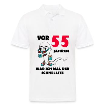 55.Ehrentag 55. Jubiläum Club der alten Säcke 55 - Männer Poloshirt - Weiß - Vorne - Kai (181cm)