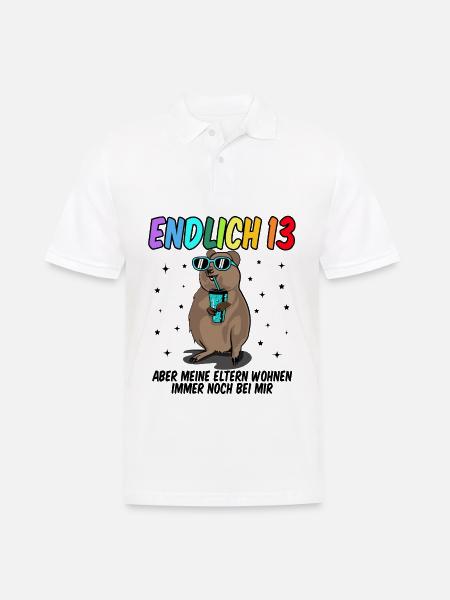 13 Geburtstag Fun Geschenk lustig 13. Ehrentag - Männer Poloshirt - Weiß