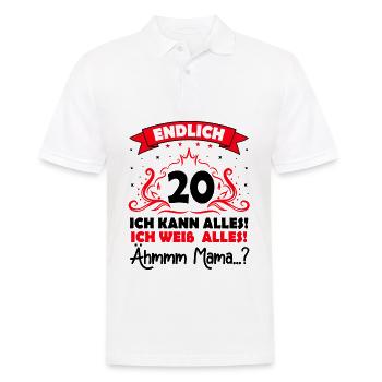 20 Geburtstag Mädchen Junge Fun Geschenk lustig - Männer Poloshirt - Weiß - Vorne - Kai (181cm)