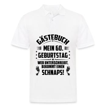 60 Geburtstag 60 Ehrentag Geschenk Mann Frau Fun - Männer Poloshirt - Weiß - Vorne - Kai (181cm)