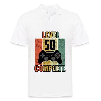 50 Geburtstag 50 Jahre Geschenk lustig 50 Jubiläum - Männer Poloshirt - Weiß - Vorne - Kai (181cm)