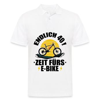 40 Geburtstag 40 Ehrentag 40 Jubiläum Radsport - Männer Poloshirt - Weiß - Vorne - Kai (181cm)